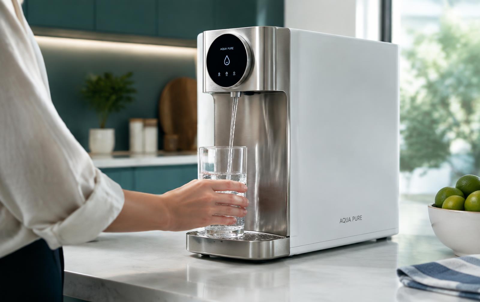 Acqua depurata in una cucina contemporanea